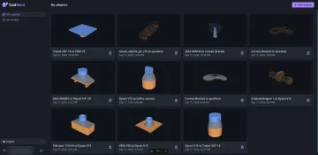 List of saved adapters with 3D previews