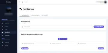 Konfiguracja stacji z autokalibracją i punktami kalibracyjnymi