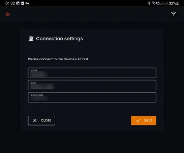 Ustawienia połączenia WiFi z robotem